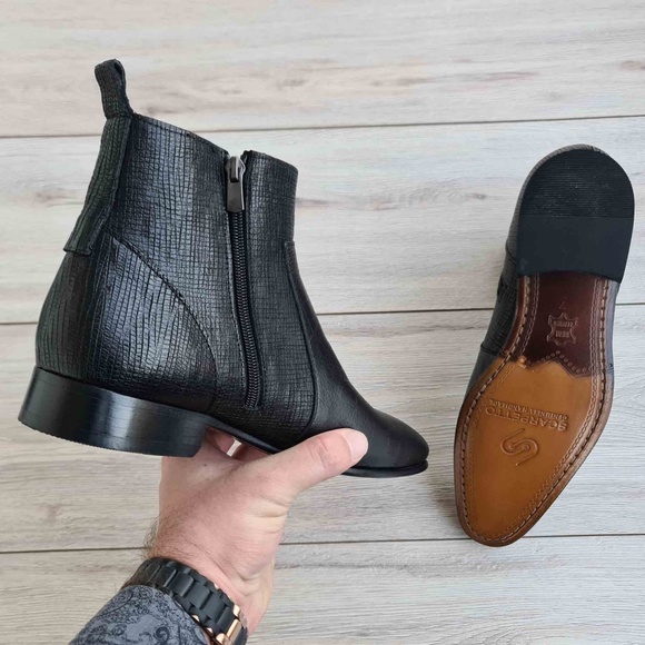 Black Chelsea Leather Boots main image 5
